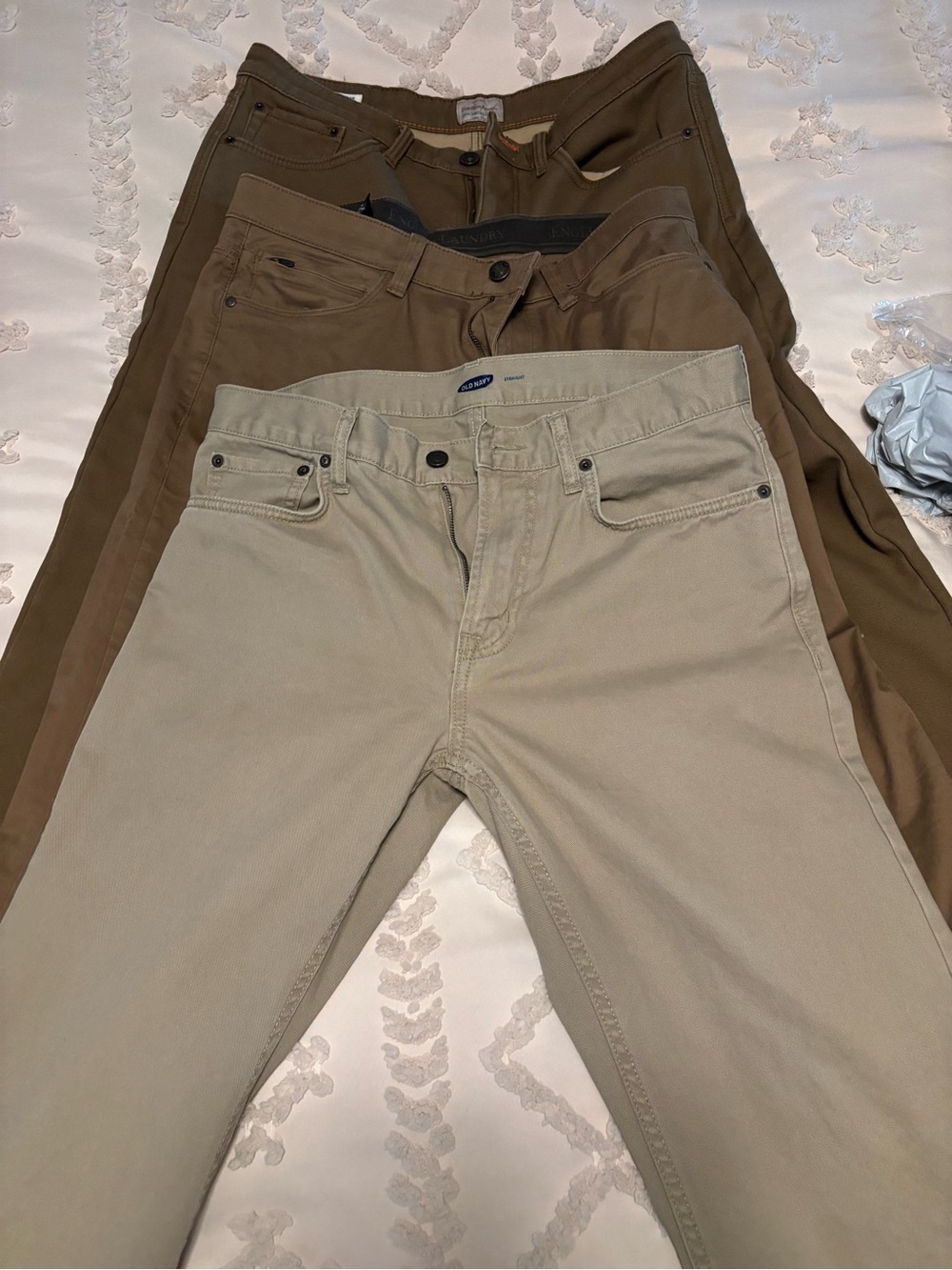 Men's Slim Khaki and Brown Chino Pants